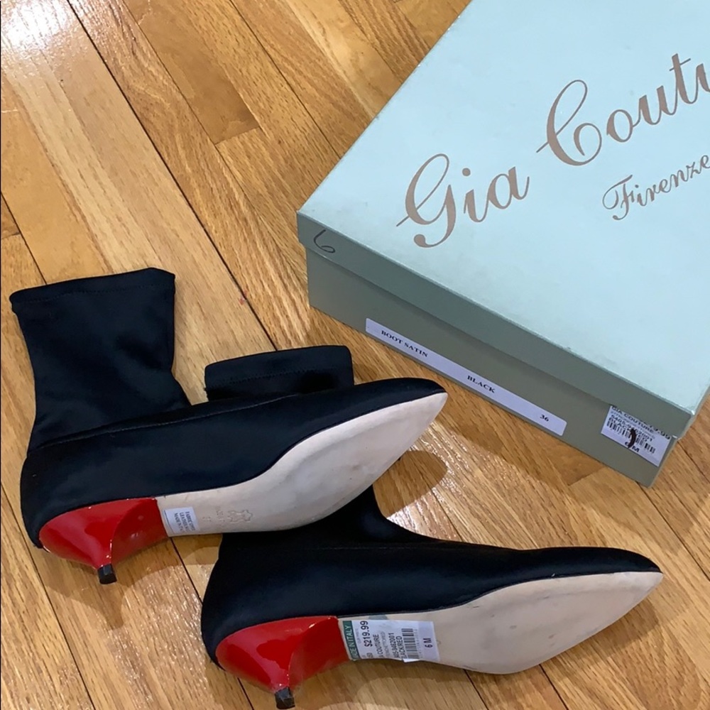 Black sock boots made in Italy